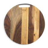 Oval - Pure Rose Wood Serveerplank rond 1 metalen handvat Ø 35 cm Oval Kitchenware 