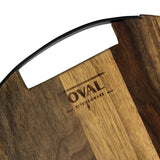 Oval - Pure Rose Wood Serveerplank rond 1 metalen handvat Ø 35 cm Serveerplank Oval Kitchenware 