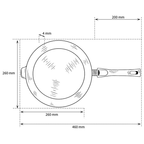 Eurolux - Saucepan with Removable Handle 26 x 7 CM – KookGigant
