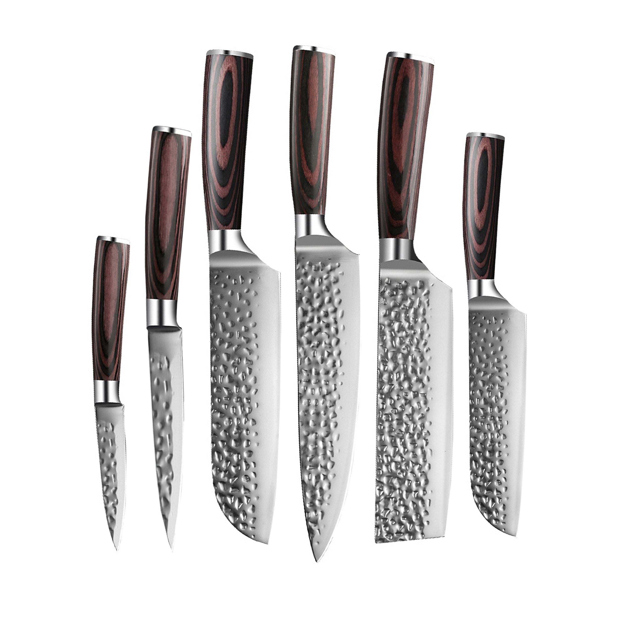 Müller Koch 6 PCS Stainless Steel with Nonstick Coating Knife Set (Red)